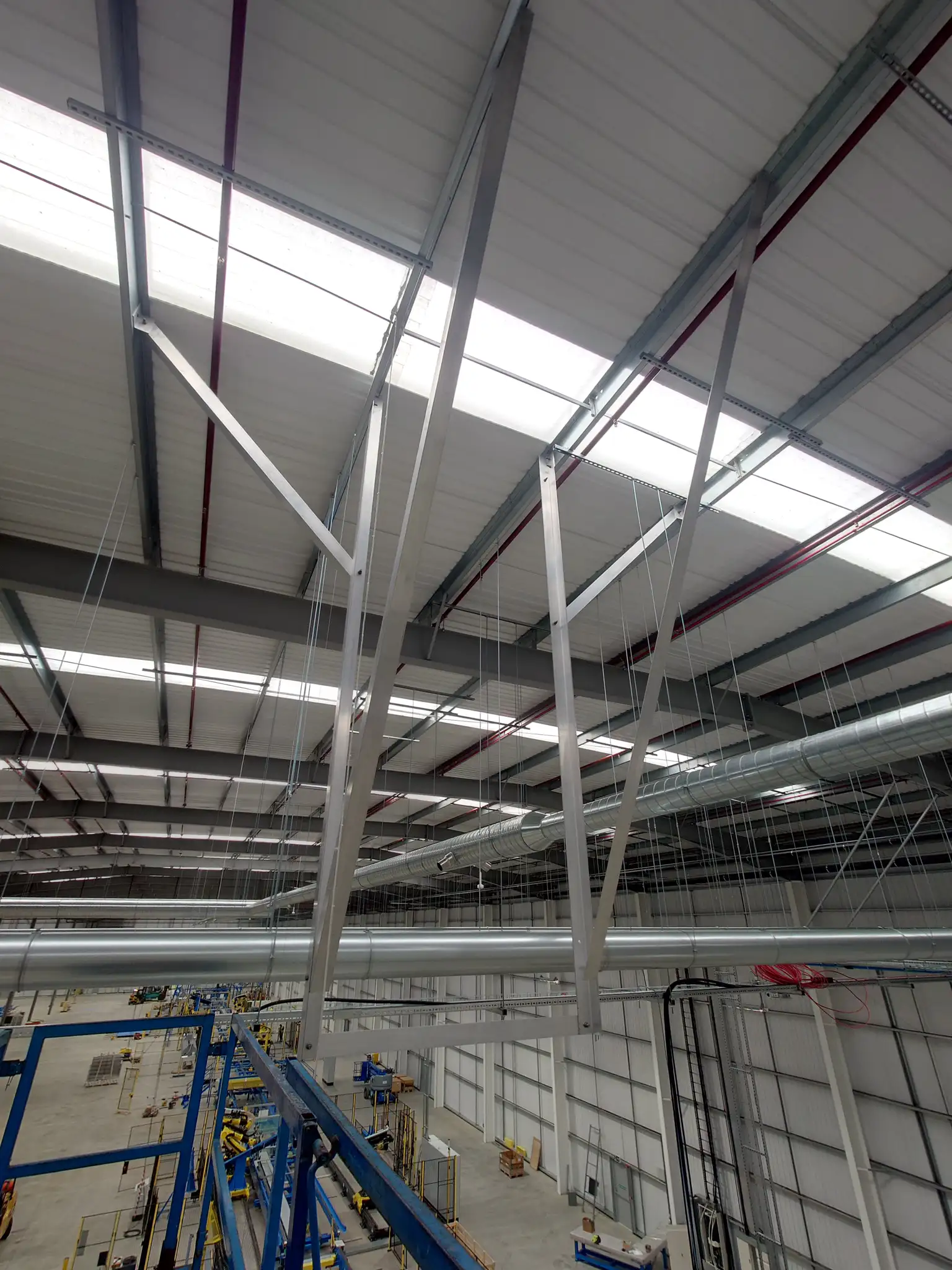Haslam Steel structural fabrication on site